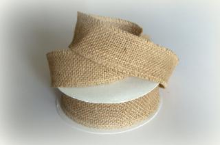 Jutová stuha 4cm/5m - hnedá
