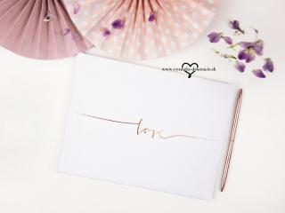 Kniha hostí Love - rose gold - 44 strán