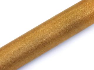Organza 36cm - zlatá s glitrami