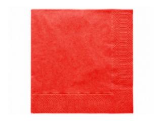Servítky jednofarebné červené - 33x33cm - (20 ks)