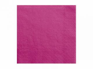 Servítky jednofarebné fuchsia - 33x33cm - (20 ks)