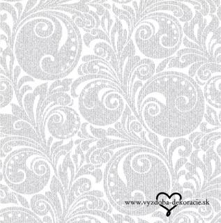 Servítky netkaný textil  J  - silver - 50ks