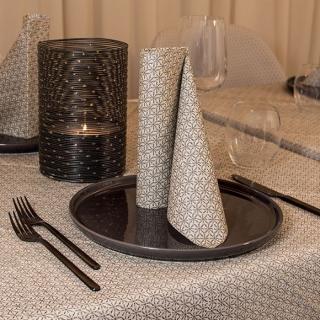 Servítky netkaný textil  T  - creme-brown - 50ks