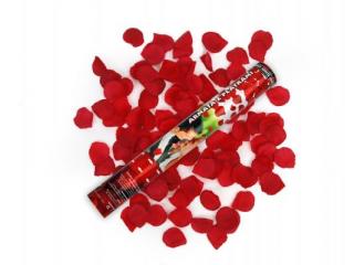 Vystreľovacie konfety 40cm lupienky - deep red