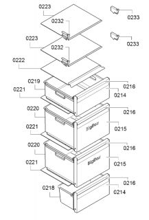 BOSCH / SIEMENS čelo boxu mrazničky I a III pre GSN29.., GSN33V.., GSN36V.. (pre GSN29VWEP, GSN33VLEP, GSN33VWEP, GSN36VLFP)