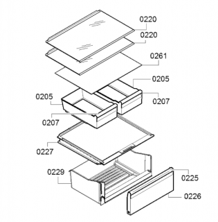 BOSCH / SIEMENS spodná sklenená polička chladničky pre KGN49X.. (pre KGN49XI40, KGN49XIDP, KGN49XWEA, KGN49XIEA, KGN49XLEA, KGN49XW30)