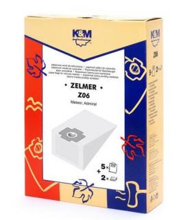 Zelmer papierové sáčky (balenie obsahuje 5 ks papierových sáčkov a 2 ks filtre)