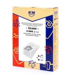 Zelmer univerzálne papierové sáčky (balenie obsahuje 5 ks papierových sáčkov a 2 ks filtre)