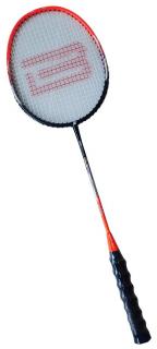 Badmintonová raketa s oceľovým rámom + obal hlavy rakety