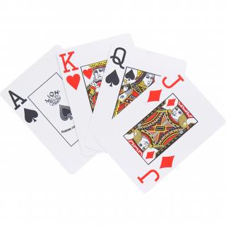 Hracie karty na poker LION 100% plastic single