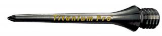 Hroty na šípky TARGET Titanium steel, kovové 30mm, čierne, závit 2BA