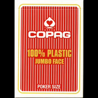 Karty COPAG PKJ JUMBO 100% plastové, červené