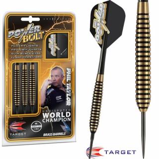 Šípky TARGET steel POWER Bolt 24g - Phil Taylor, BRASS