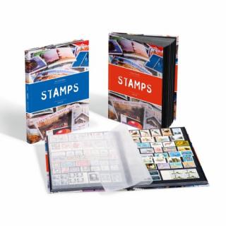 Album na poštové známky STAMPS s čiernými listami (Album na poštové známky)
