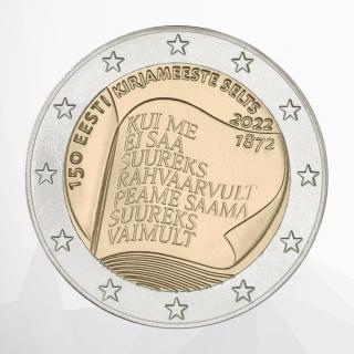 Pamätná dvojeurovka 150. výročie založenia Spoločnosti estónskych literátov ( Pamätná minca)