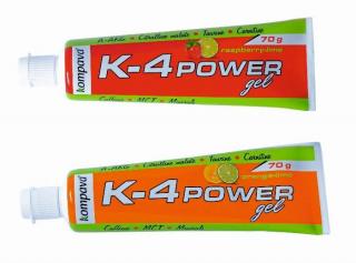 K4 - Power gel (1ks/70g) (Viac energie, väčší  a ľahší výkon, dlhšia vytrvalosť)