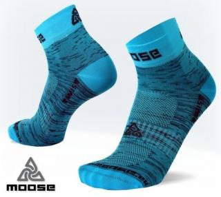 MOOSE funkčné ponožky Twist - modré (Športové ponožky)