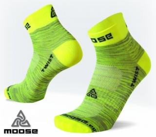 MOOSE funkčné ponožky Twist - žlté (Športové ponožky)