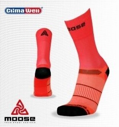 MOOSE Race - oranžové (Športové ponožky - cyklo, beh)
