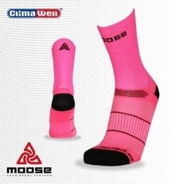 MOOSE Race - ružové (Športové ponožky - cyklo, beh)