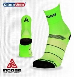 MOOSE Race - zelené (Športové ponožky - cyklo, beh)