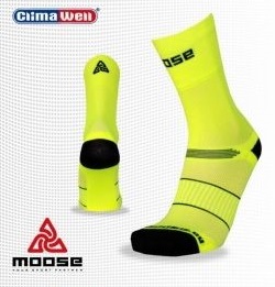 MOOSE Race - žlté (Športové ponožky - cyklo, beh)