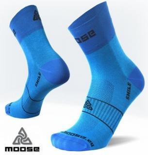 MOOSE Smile ponožky New - modré (Športové ponožky)