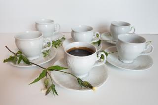 Thun kávová súprava 6ks šálok s podšálkami  Bernadotte biela pre 6 osôb
