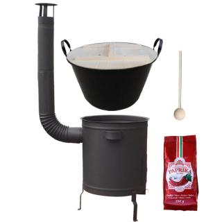 Smaltovaný kotol 80 L + hrubostenná kotlina 60 cm (1,5 mm) STRONG PLUS 600 + sladká paprika 250 g ()