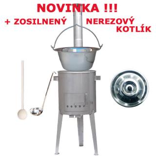 Zosilnený nerezový kotlík 15 L + nerezová kotlina 36 cm LUXUS ()