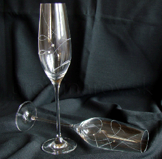 Pohár na šampanskél SWAROVSKI (6ks)
