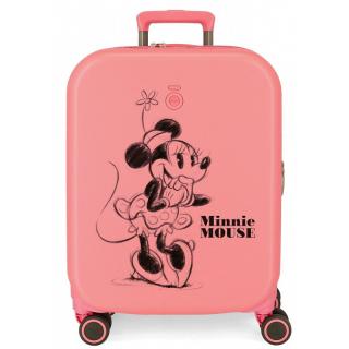 ABS CESTOVNÝ KUFOR MINNIE MOUSE HAPPINES CORAL, 55X40X20CM, 37L, 3669122 (SMALL)