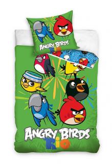 obliečky Angry Birds Rio zelená 140/200