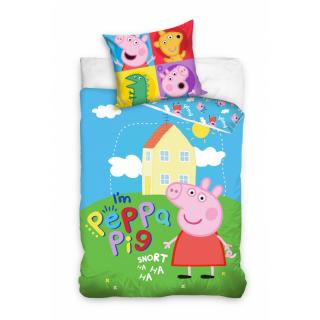 OBOJSTRANNÉ BAVLNENÉ OBLIEČKY PEPPA PIG, 140/200+70/90 PP8