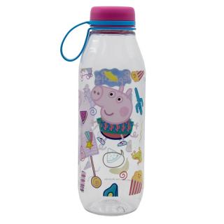 PLASTOVÁ FĽAŠA SO SILIKÓNOVÝM PÚTKOM PEPPA PIG, 650ML, 14838