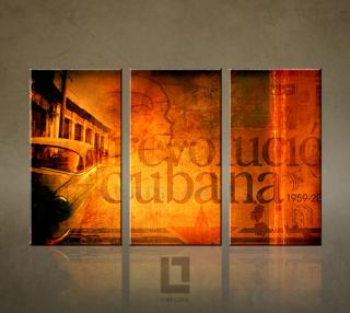 3 dielny obraz na stenu - Cuba  Viva la revolución