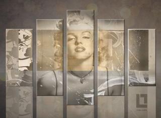 5 dielny obraz na stenu - Marylin Monroe