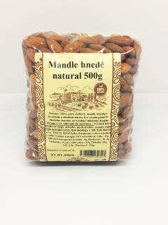 Mandle natural  hnedé nelúpané 500g