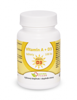 Vitamín A + D3 tablety 100 ks