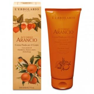 Accordo Arancio Tekutý telový krém 200 ml (Parfumácia citrusová, vanilková,hydratácia, pevnosť a pružnosť pre pokožku tela)