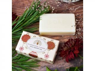 English Soap Company Vianočné tuhé mydlo Kadidlo a Myrha 190g (S vôňou kadidla a myrhy, doplnená tónmi jazmínu, vanilky a korenia)