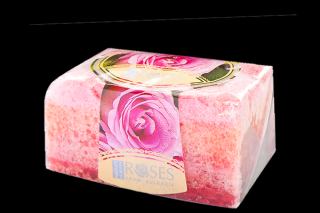 Glycerínové mydlo s ružovým olejom a hubkou ROSA DAMASCENA  g (Glycerin Soap Rosa Damacena  ROSES)