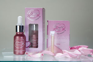 Nočný ružový pleťový olej LOVE N Roses 15 ml (zvyšuje elasticitu pokožky, preniká do hĺbky a zabraňuje  vzniku vrások, praskaniu cievok)