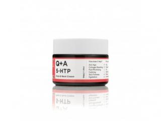 Q+A 5-HTP Denný spevňujúci krém na tvár a dekolt elasticita a spevnenie, 50 ml ( hydratácia, proti starnutiu, rozjasnenie, spevnenie pokožky, všetky typy pleti, vegan)