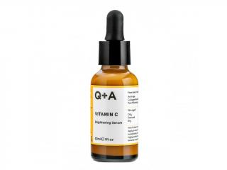 Q+A Rozjasňujúce sérum s Vitamínom C, 30ml (intenzívna hydratácia, upokojenie, anti-age, VEGAN, bez parfumu)