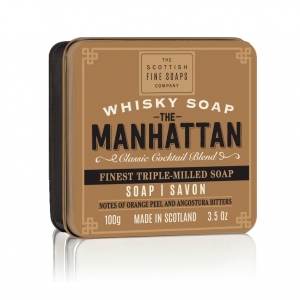 Scotish fine Soap Pánske mydlo WHISKY MANHATTAN, plechová krabička,100G (SCOTTISH FINE SOAPS )