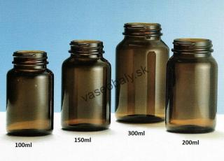 Liekovka 150ml GL45, bal. 40ks, sklo, hnedá, širokohrdlá bez uzáveru, L72 (Liekovka 72)