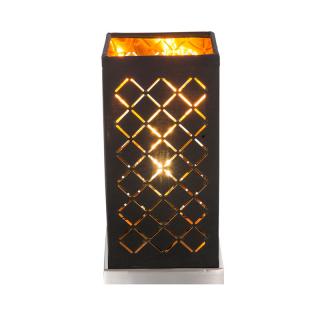 CLARKE stolná lampa čierno-zlatá 1xE14/40W, výška: 25cm