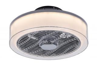 DALFON stropný ventilátor šedý so svetlom LED 30W + diaľkové ovládanie