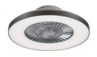 DALFON stropný ventilátor strieborný so svetlom LED 40W + diaľkové ovládanie